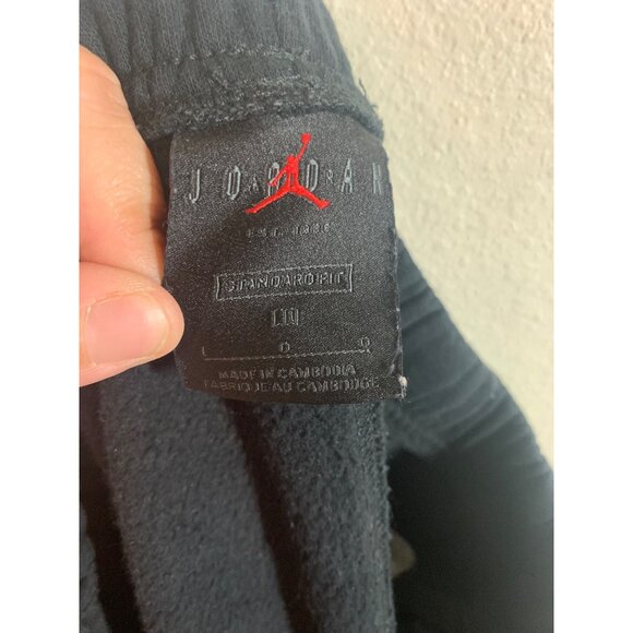 Nike Air Jordon Black Sweatpants Standard Fit Size Large Athleisure Fitness Z2 - Picture 5 of 6